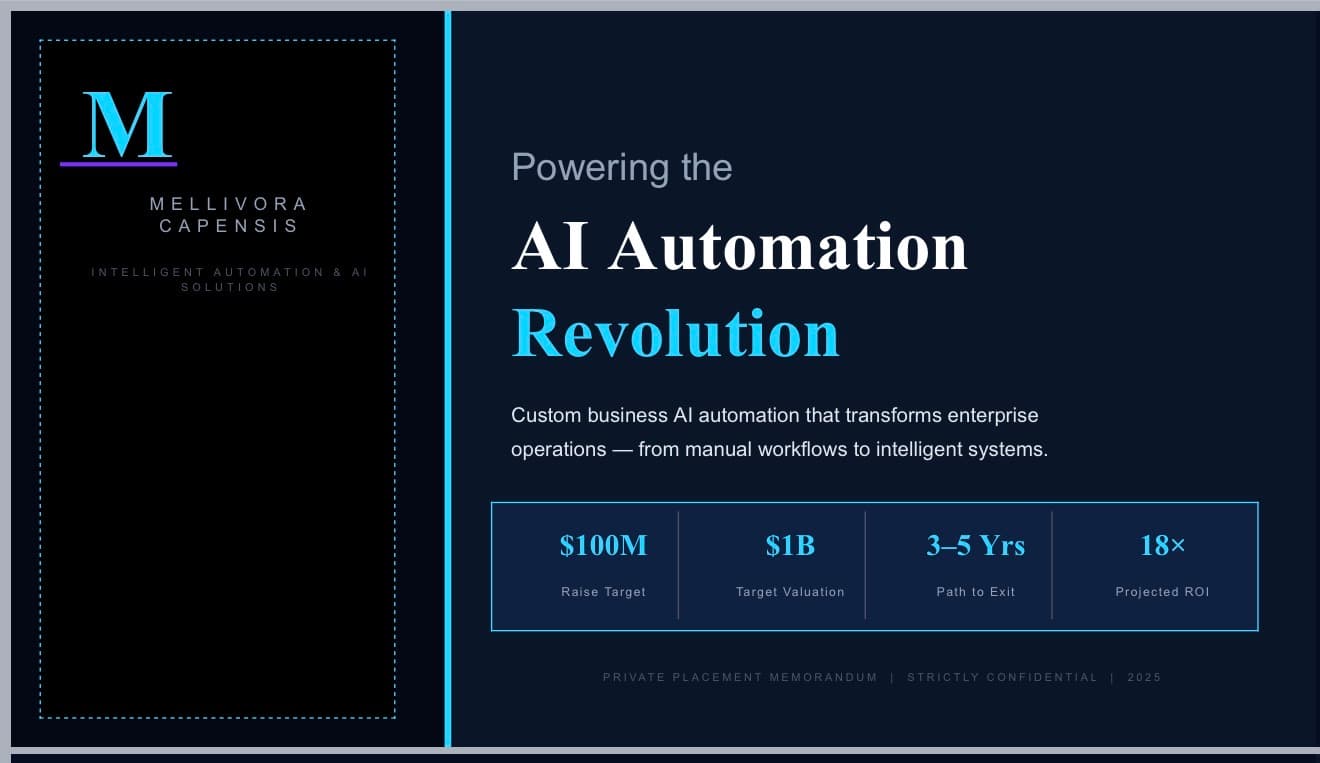 Investor Deck Slide 1